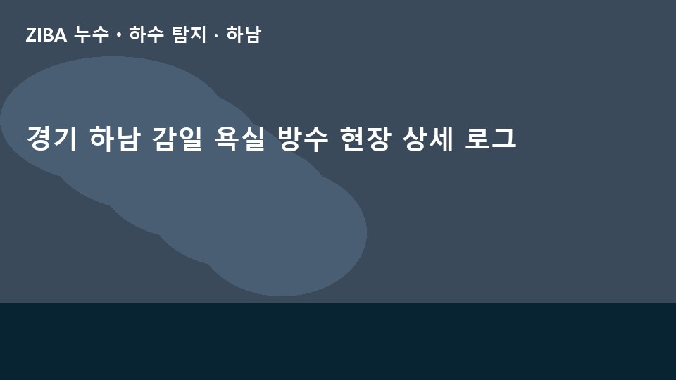 경기 하남 감일 욕실 방수 현장 상세 로그