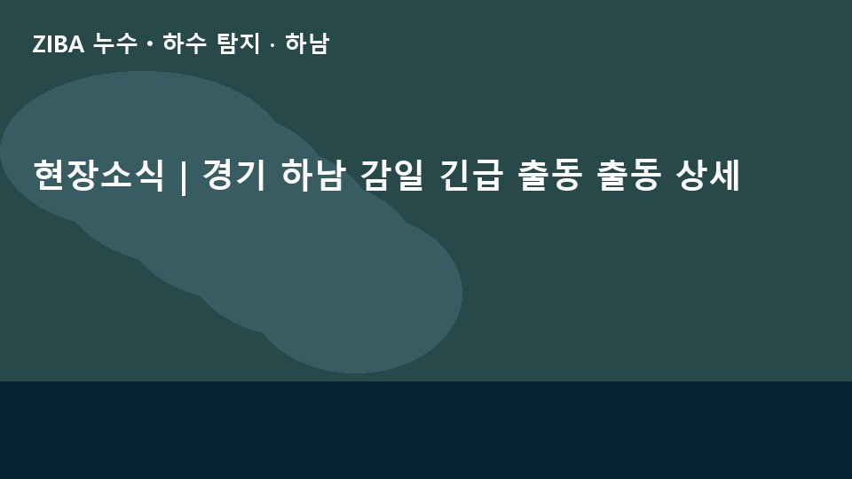 현장소식 | 경기 하남 감일 긴급 출동 출동 상세